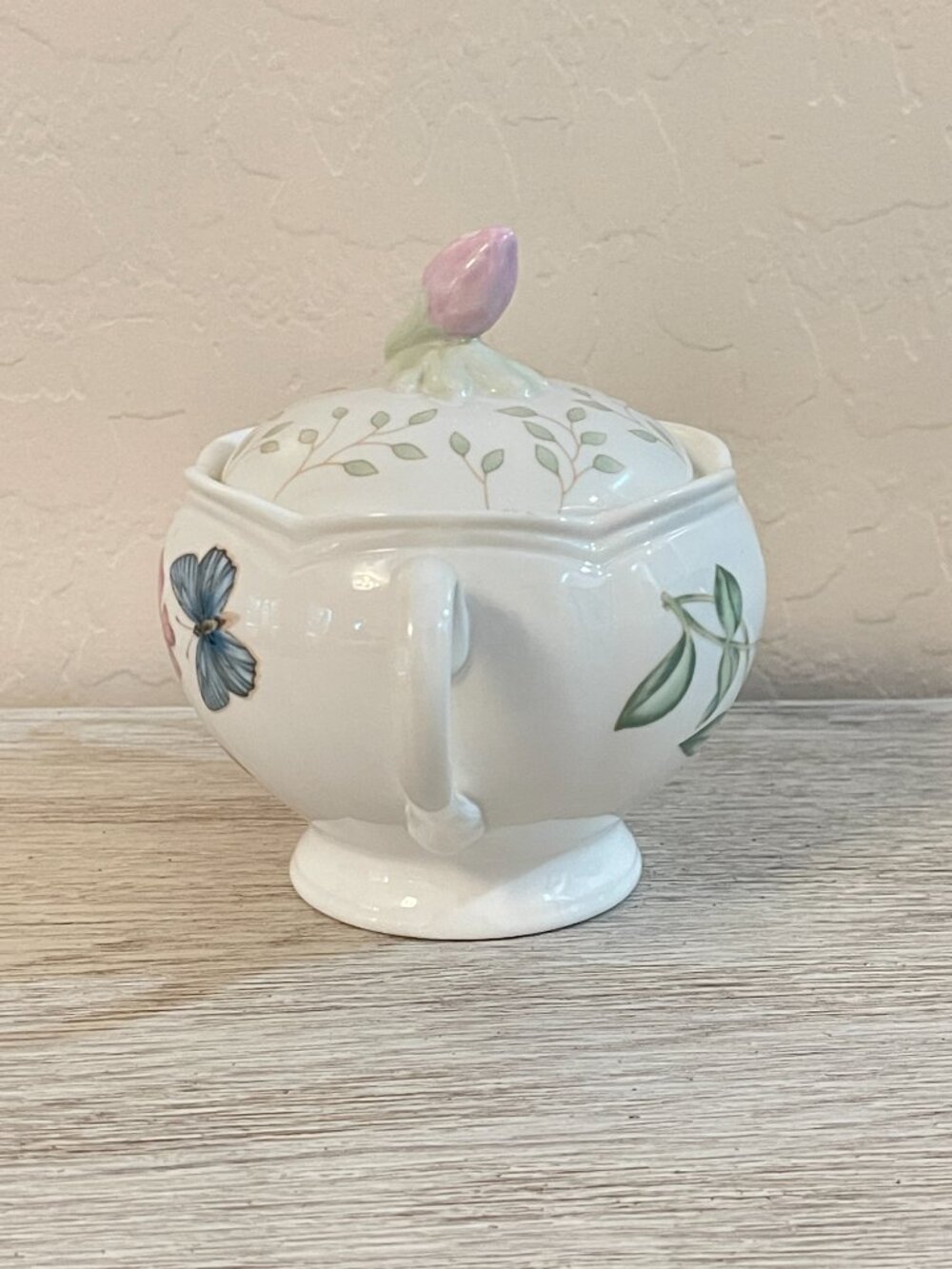 New Lenox Butterfly Meadow Sugar Bowl Dish - Picture 4 of 9